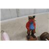 Image 3 : Vintage Risqué Salt Shaker, German Wood Carving of Sailor, Wood Egg, Beer Coasters, Magnifying