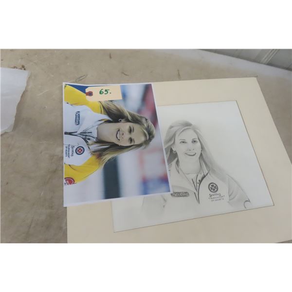 Super Cool 2015 Portrait Black & White Pencil Sketch of Scotties Tournament of Hearts Winner