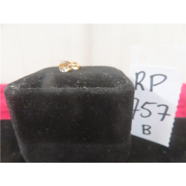 14K Gold Diamond Earring Stud – 1 g Total Weight