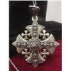 Image 2 : Sterling Silver Maltese Cross Pendant & Necklace Set – 30 g Total Weight