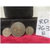Image 1 : 1871 P.E.I. One Cent Coin, 1907 Canadian Silver 5-Cent & 1911 Canadian Silver 5-Cent – Qty 3