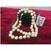 Image 1 : Vintage Pearl Necklace with 14K Gold Fishhook Clasp – Pearls Appear to Be Akoya