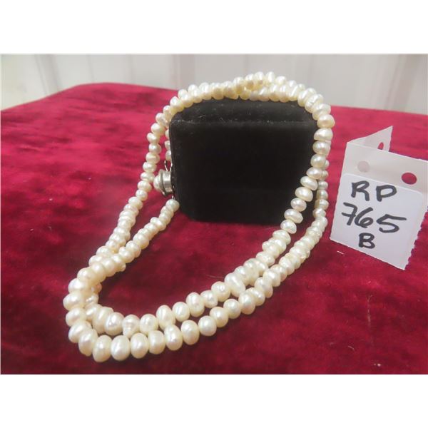 White Freshwater Baroque Pearl Necklace – Natural Pearls, High Luster