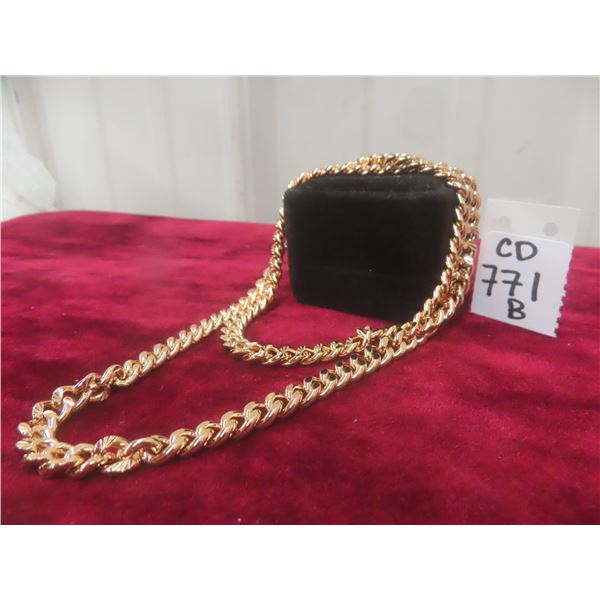 New 14K Gold Plated Cuban Link Chain, 7.0 mm – 24" Long