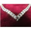 Image 2 : New 18K Gold Plated Princess Cut Simulated Diamond (CZ) Tennis Necklace, 4.0 mm – 18" Long