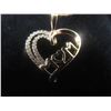 Image 2 : New 18K Gold Plated Simulated Diamond (CZ) "Mom" Heart Necklace, 25.0 mm – 19.5" Long