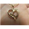 Image 6 : New 18K Gold Plated Simulated Diamond (CZ) "Mom" Heart Necklace, 25.0 mm – 19.5" Long