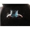 Image 2 : New 925 Ster Silver Princess Cut Natural Swiss Blue Topaz Channel Ring, 1.0 ct – White Gold Overlay