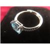 Image 4 : New 925 Ster Silver Princess Cut Natural Swiss Blue Topaz Channel Ring, 1.0 ct – White Gold Overlay