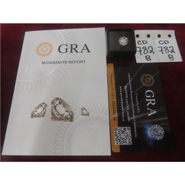 New Moissanite Lab Diamond, Round Brilliant Cut, 4.0 ct – GH, VVS1, with GRA Report