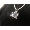 Image 2 : New Heart Prong Necklace, 925 Silver with White Gold Overlay – Adjustable 16"–17", VVS1, with GRA