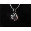 Image 3 : New Heart Prong Necklace, 925 Silver with White Gold Overlay – Adjustable 16"–17", VVS1, with GRA