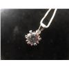Image 4 : New Heart Prong Necklace, 925 Silver with White Gold Overlay – Adjustable 16"–17", VVS1, with GRA