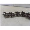 Image 5 : Vintage Cast Iron 8 Horse Large Beer Wagon Toy - 29" Across