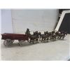 Image 7 : Vintage Cast Iron 8 Horse Large Beer Wagon Toy - 29" Across
