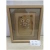 Image 1 : Unusual Vintage First Nations Caribou Tufting on Hide - Pro Framed - Frame Measures 11.5" x 13.5"