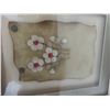 Image 3 : Unusual Vintage First Nations Caribou Tufting on Hide - Pro Framed - Frame Measures 11.5" x 13.5"