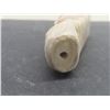 Image 3 : Vintage First Nations Spirit Pipe - Carved Stone Bowl with Carved Bone Tip - 3.5" Across