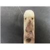 Image 5 : Vintage First Nations Spirit Pipe - Carved Stone Bowl with Carved Bone Tip - 3.5" Across