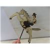 Image 4 : Vintage Hand Painted Folk Art Metal Balancing Toy Cowboy on Horseback Pendulum
