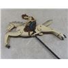 Image 7 : Vintage Hand Painted Folk Art Metal Balancing Toy Cowboy on Horseback Pendulum