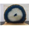 Image 3 : Vintage Folk Art Hand Painted Polar Bear Agate Stone on Driftwood Base - Signed 'Reforget 96' - 7"
