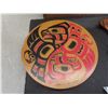 Image 2 : Vintage Hand Carved Cedar First Nations Haida Wall Hanging by Earl Wadhams - 10" Tall - Plus Mirror