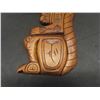 Image 7 : Vintage Hand Carved Cedar First Nations Haida Wall Hanging by Earl Wadhams - 10" Tall - Plus Mirror