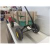 Image 4 : John Deere Metal Wagon w/ Wood Sides