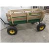 Image 8 : John Deere Metal Wagon w/ Wood Sides