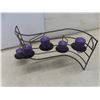 Image 10 : Rechargeable Lantern - No Remote & 5 Candle in Music Design Wrought Iron Display