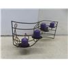 Image 8 : Rechargeable Lantern - No Remote & 5 Candle in Music Design Wrought Iron Display