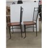 Image 2 : 2  Chairs Wood & Wrought Iron