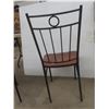 Image 3 : 2  Chairs Wood & Wrought Iron
