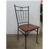 Image 7 : 2  Chairs Wood & Wrought Iron