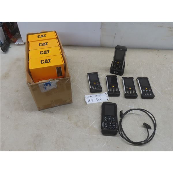 13 CAT Model B100 Cell Phones & Charger (No Power Cord) and Sonim Phone