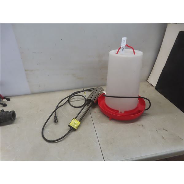 Electric Poultry Water Feeder & Electric Bucket Heater 1000 Watt Tow Our