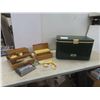 Image 1 : Thermos Metal Cooler, 2 Tackle Boxes w/ Weights, Jigs, Line and More