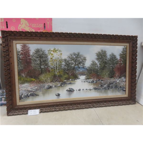 Framed Oil Painting 31" x 55"