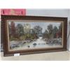 Image 1 : Framed Oil Painting 31" x 55"