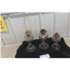 Image 1 : 3 Coal Oil Lamps, 1 Turkey Foot,  2 Peanut  & Only 1 Chimney
