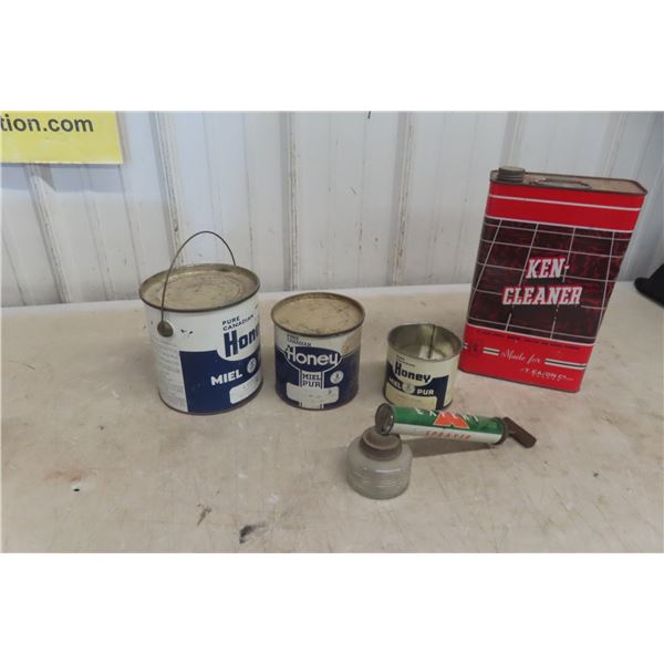 3 Honey Tins, Insecticide Sprayer, and More