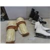 Image 1 : Cooper Shin Pads, Mens Hockey Skates (No Size Listed) & Girls Figure Skates Sz 9