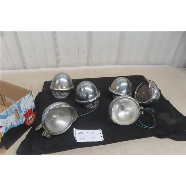 6x Bike Headlights with Top Shade