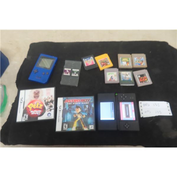 Game Boy, Nintendo DS Handheld, with Games