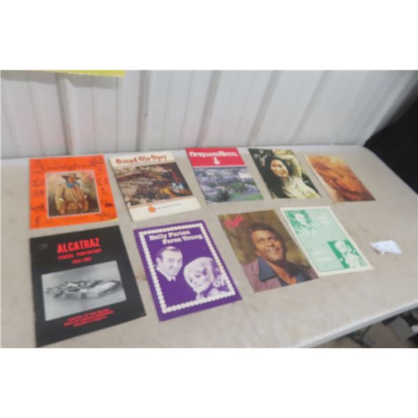 Various Pamphlets/Programs - Gunfighters, Grand Ole Opry, Alcatraz, and More