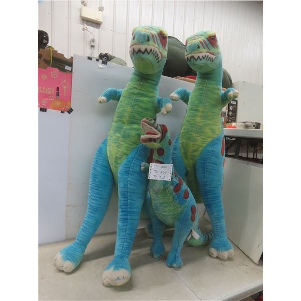 Dinosaur Family: 3 Melissa & Doug T-Rex Stuffy's 48", 54" & 30" TRall