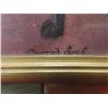 Image 4 : Vintage Beautiful Print & Frame Called: The Garden Door - Sticker on Back T. Eaton Company -