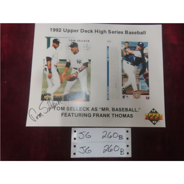 Tom Selleck as Mr. Baseball, 1992 Upper Deck High Series Baseball Featuring Frank Thomas 8" x 10"