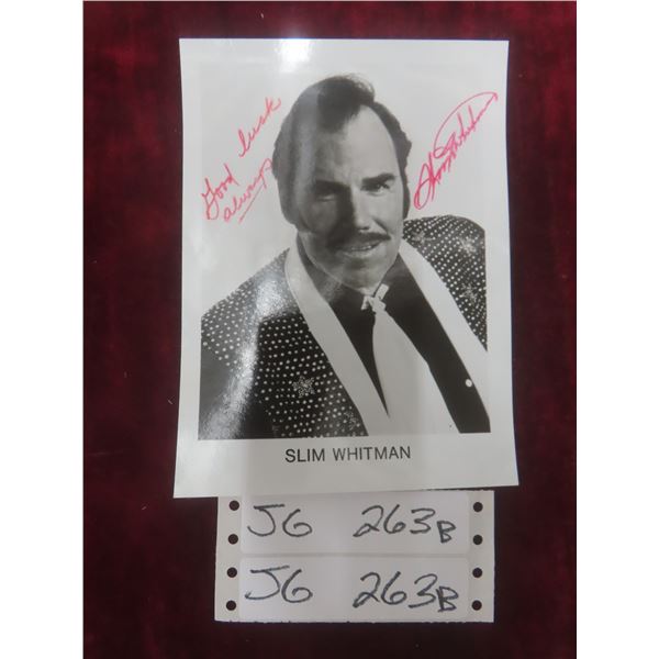 Slim Whitman Autographed Photo 5" x 7"